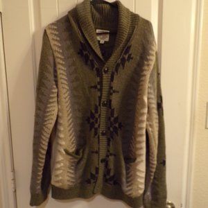 Lucky Brand Jeans Sweater Cable Shawl Cardigan